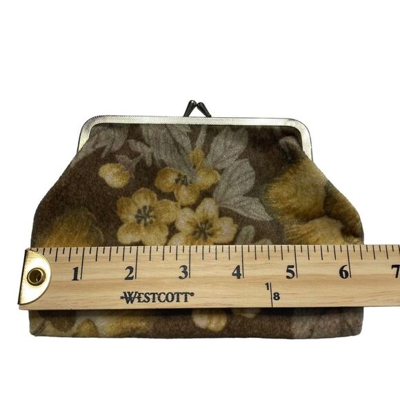 Pair of Vintage Nesting Kiss Clasp Felt Coin Purses Cosmetic Bags - Picture 6 of 12